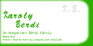 karoly berdi business card